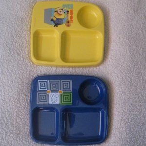 zak! designs Yellow Minion and Blue Monkey Children's Plates